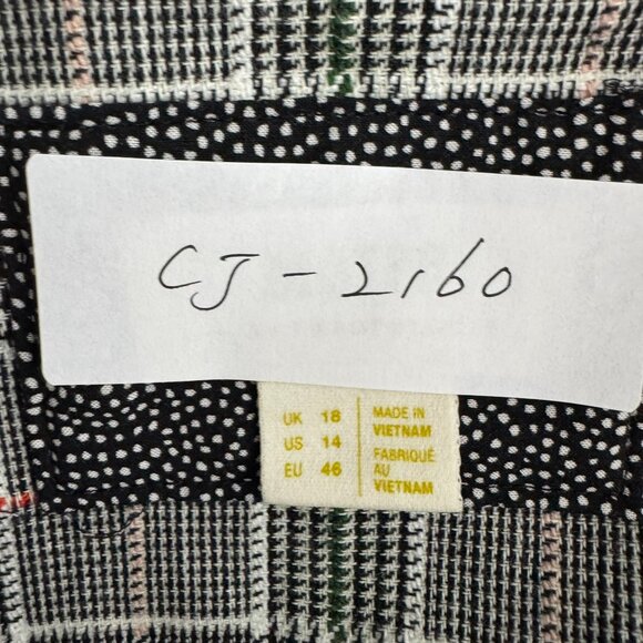 Maeve Lilith Oversized Blazer Jacket Size 14 Herringbone Cotton Blend CJ-2160 - Picture 2 of 12